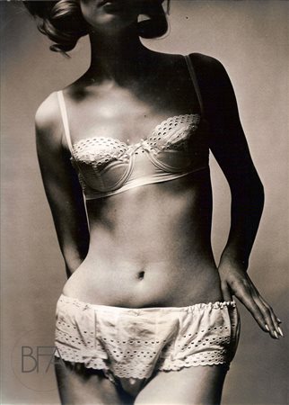  Vintage lingerie portrait.