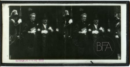 Tozy Portrait of Emile Zola during funeral ceremony of Victor Hugo.