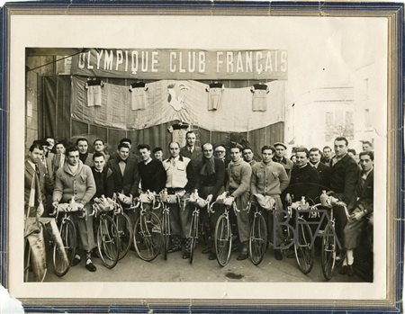  Portrait of Olympique Club Française of cyclist.