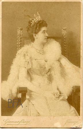 Giacomo Brogi Portrait of Elena di Savoia by Giacomo Brogi.