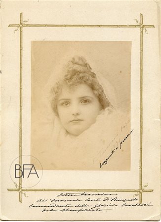  Signed paint reproduction by Ettore Traversari with dedication.