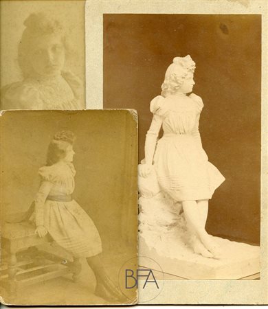 Traversari Sculpture of girl with photographic studios.