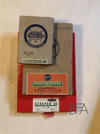  Lot of three Gevaert film boxes.