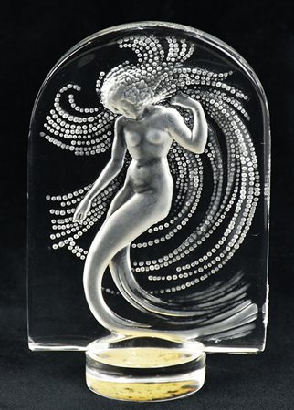 FERMACARTE IN CRISTALLO Lalique h 9,5 cm