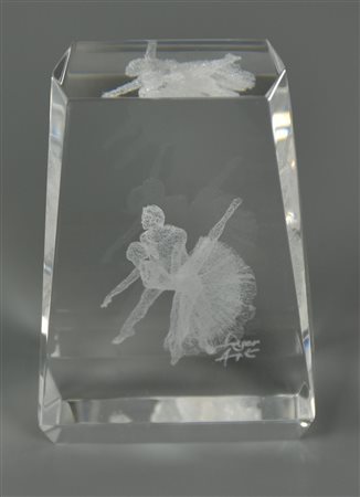 FERMACARTE IN CRISTALLO h 7 cm