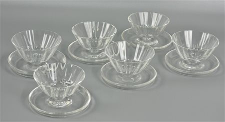 LOTTO DI COPPE DAUM lotto da 6 coppe in cristallo Daum da macedonia, complete...