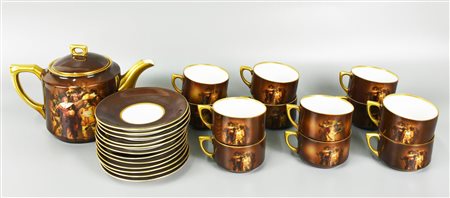 SERVIZIO DA TE' IN PORCELLANA Altwasser, decorato con scene dell'opera 'La...