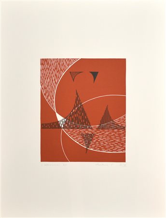 Luigi Veronesi STRUTTURE 1970 cartella contenente sei xilografie, cm 25x20,...