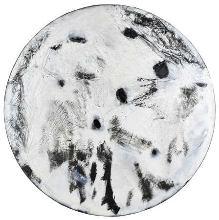 Dalila Crotti BURNT 12 acrilico su plastica e su pelle applicato su tavola,...