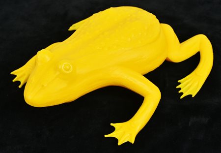 Cracking Art Group RANA plastica gialla, cm 20,5x25,5x8,5 timbro Cracking Art...