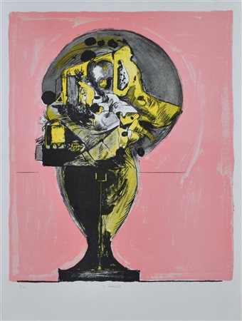Graham Sutherland SENZA TITOLO litografia su carta, cm 76x56; es. 5/75 firma...