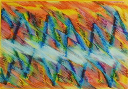 Raffaele Scaglione GUARDALO COME VUOI pastello a cera su carta, cm 50x70 sul...