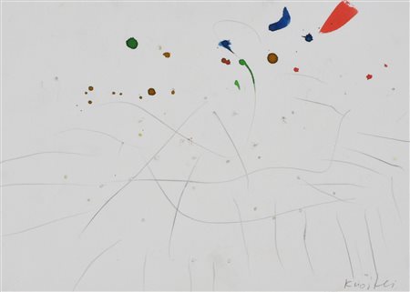 Claudio Knopfli SENZA TITOLO tecnica mista su carta, cm 25x35 firma