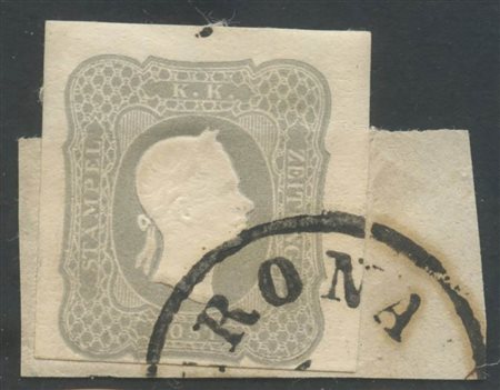 Francobolli Per Giornali, 1,05s. N.10e Grigio su piccolo frammento. (A+)...