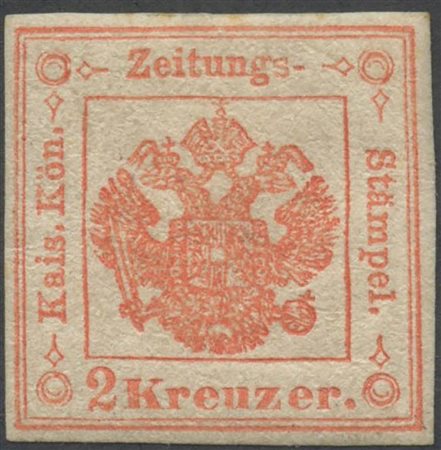 Segnatasse per Giornali, N.3 Vermiglio nuovo con gomma, linguella invisibile....