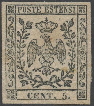 5c, Bianco, prova su carta vergata. (A-) (Cat.--)