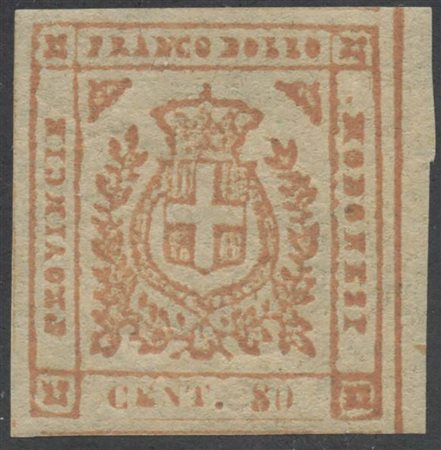 1859, N.18e ''Senza punto dopo 80'' bordo di foglio a destra nuovo con gomma,...