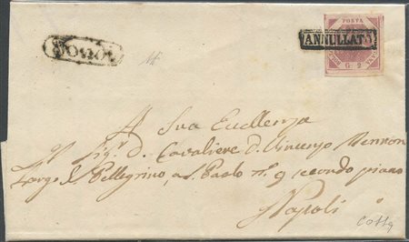 05.01.58 (quinto giorno d'uso), Lettera da Fondi per Napoli affrancata con un...