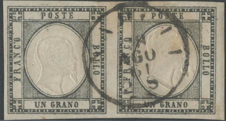 1gr Nero (tendente al grigio verdastro scuro) in coppia, Entrambi con doppia...