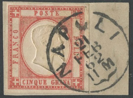 5gr. Rosso Carminio N.21 usato su frammento. Qualità A