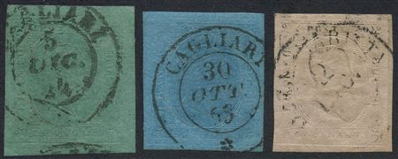 1853, N.4/6 usati di ottima qualità, il N. 4 di qualità Lusso e certificato....