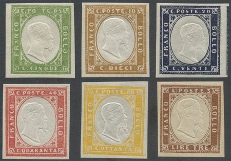 1855/63 IV emissione di Sardegna, serie completa nuova con gomma integra....