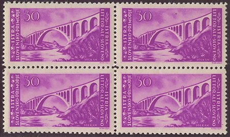 Istria, Litorale Sloveno N.50 in Quartina Gomma Integra.