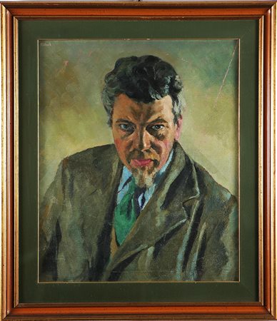 ANONIMO Ritratto di uomo. Olio su tavola. Cm 50,00 x 60,00. . Cornice presente