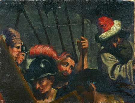 ANONIMO Teste di personaggi uno con turbante. Olio su tavola. Cm 41,50 x 32,00.