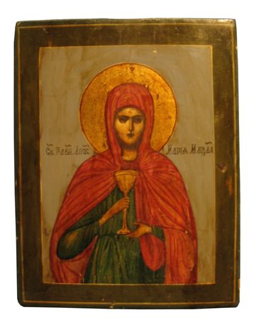 ANONIMO Icona di Santa Maria Maddalena. tempera su tavola. Cm 17,50 x 22,50....
