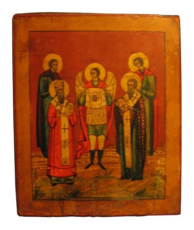 ANONIMO Icona dell’Arcangelo Michele che sorregge il volto del Cristo...