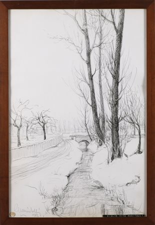 MUSITELLI GIULIO VITO (1901 - 1990) Senza titolo. 1972. Biro nera su carta....