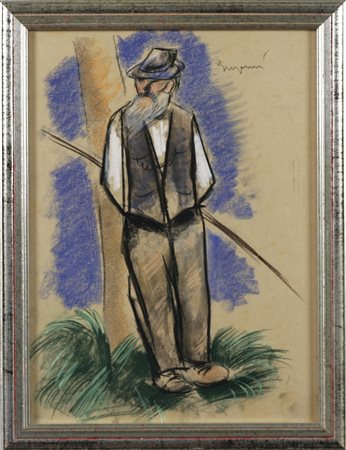 BERGOMI GIACOMO (1923 - 2003) Senza titolo. Tecnica mista su carta. Cm 31,00...