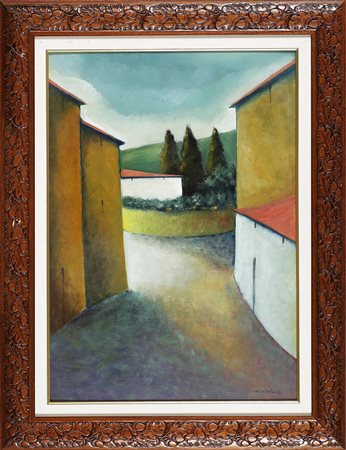 GAGLIARDI GIUSEPPE (n. 1896) Senza titolo. Olio su cartone. Cm 50,00 x 70,00....