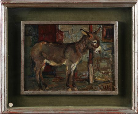 MUSITELLI GIULIO VITO (1901 - 1990) Asinello. 1972. Olio su tavola. Cm 30,00...