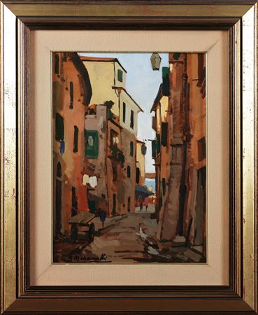 MARAMOTTI GIULIANO Monterosso al mare. 1976. Olio su tavola. Cm 38,00 x...