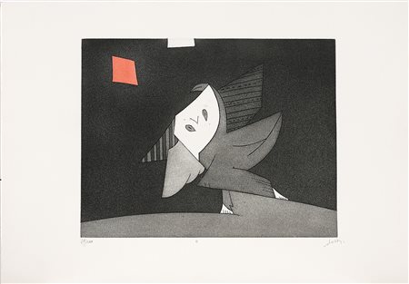 DOVA GIANNI (1925 - 1991) Senza titolo. Acquaforte. Cm 50,50 x 35,50. Tir....