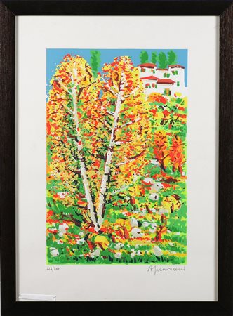 FACCINCANI ATHOS (n. 1951) Senza titolo. Litografia. Cm 70,00 x 50,00. Tir....