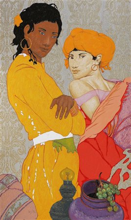 CIVITARESE GOFFREDO (n. 1936) Figure con natura morta. Serigrafia...