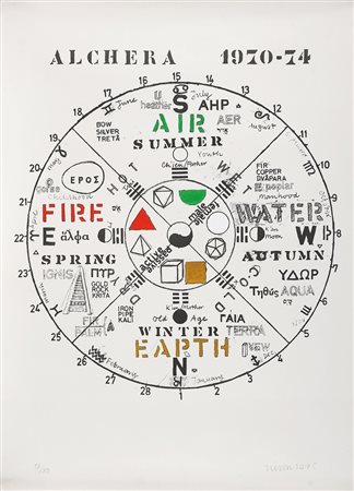 TILSON JOE (n. 1928) Alchera 1970-74. 1975. Serigrafia su carta. Cm 75,00 x...