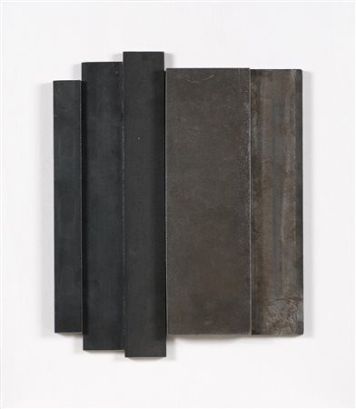 PIAN EMILIO (n. 1956) Senza titolo. Metallo. Cm 27,00 x 33,50. Al retro...