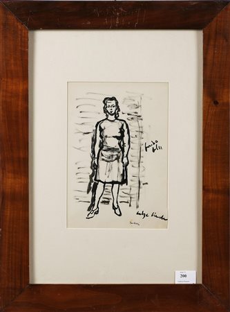 TAMBURI ORFEO (1910 - 1994) Senza titolo. China su carta. Cm 20,00 x 30,00....