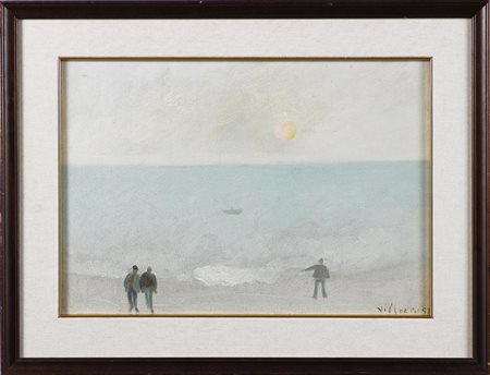 VILLORESI FRANCO (1920 - 1975) Marina di Viareggio. 1952. Olio su tela . Cm...