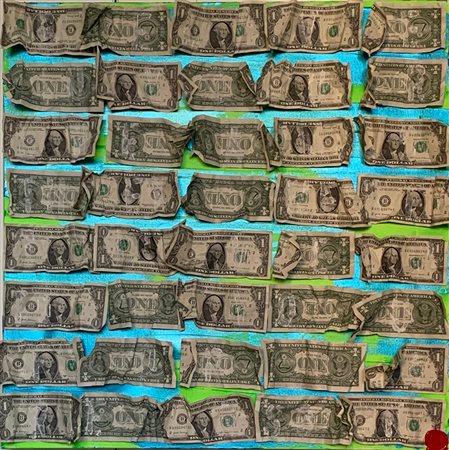 Roberta Bissoli, Dreams (green & blue metallic) Belive in your dreams they were given to you for a reason, 2021