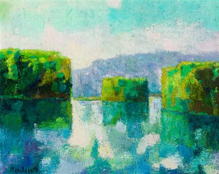 MASSIMO MARCHESOTTI (1935) - Paesaggio sul fiume