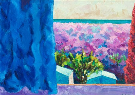 MASSIMO MARCHESOTTI (1935) - Tenda blu, 1972