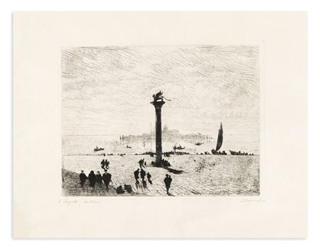 EMANUELE BRUGNOLI (1859-1944) - 3. Piazzetta (Controluce)