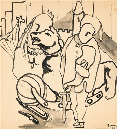 FRANCO SGAMMA (1950) - Senza Titolo (Giochi pazzi), 1972