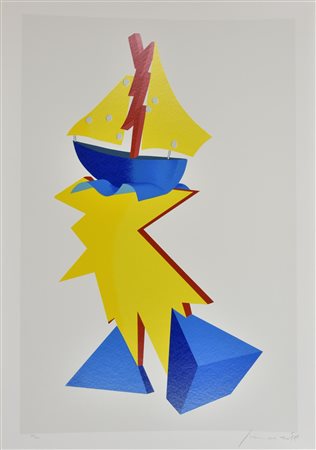 Innocente NUOVO FUTURISMO serigrafia su carta, cm 100x70; es. 180/200 firma