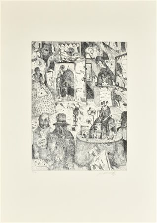 Antonio Possenti ESTATE incisione su carta, battuta cm 40x30, su foglio cm...